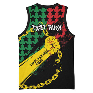 Personalized Juneteenth 1865 Basketball Jersey Break Every Chain - African Pride