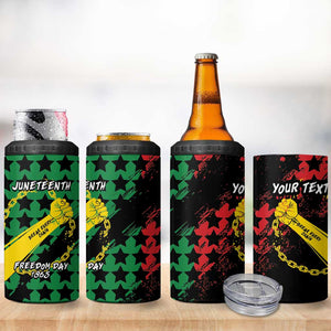Personalized Juneteenth 1865 4 in 1 Can Cooler Tumbler Break Every Chain