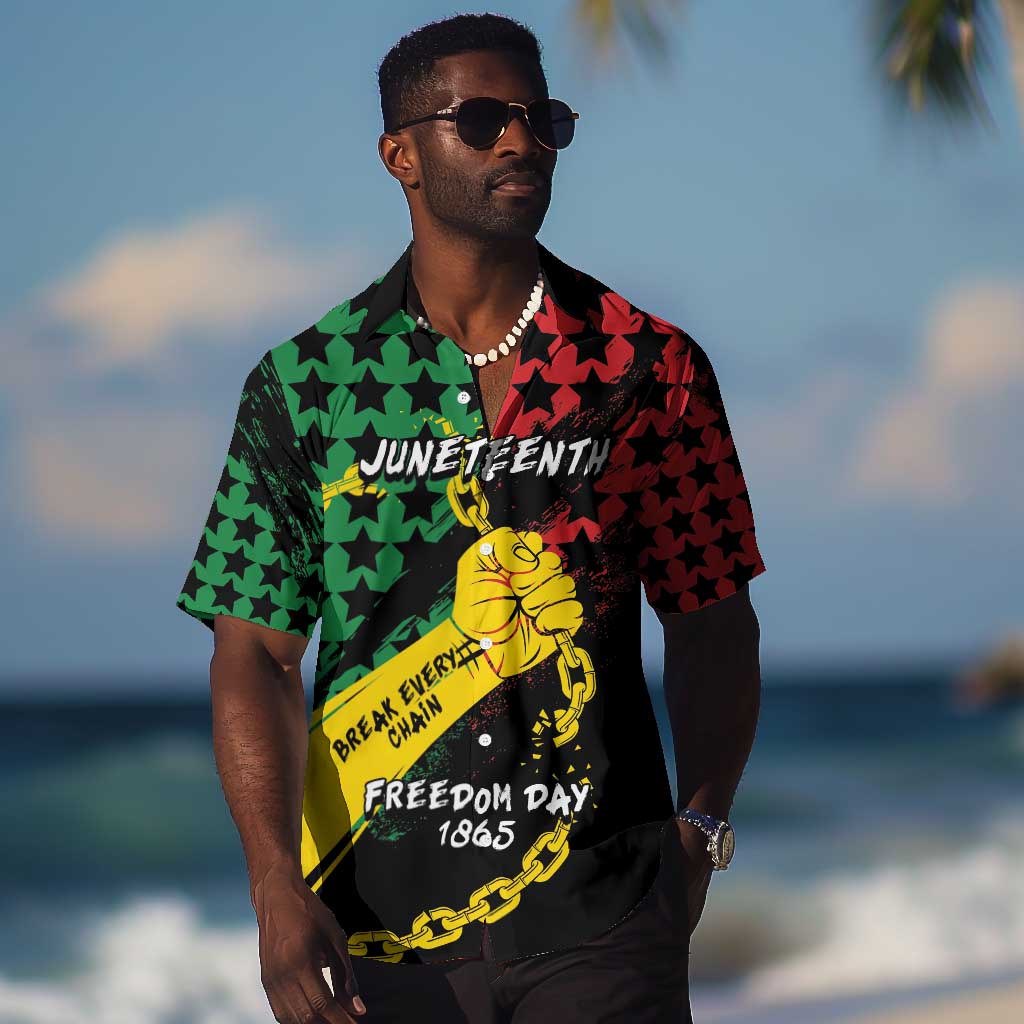 Personalized Juneteenth 1865 Hawaiian Shirt Break Every Chain