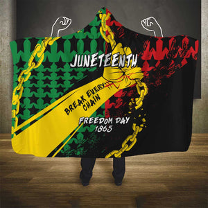 Juneteenth 1865 Hooded Blanket Break Every Chain