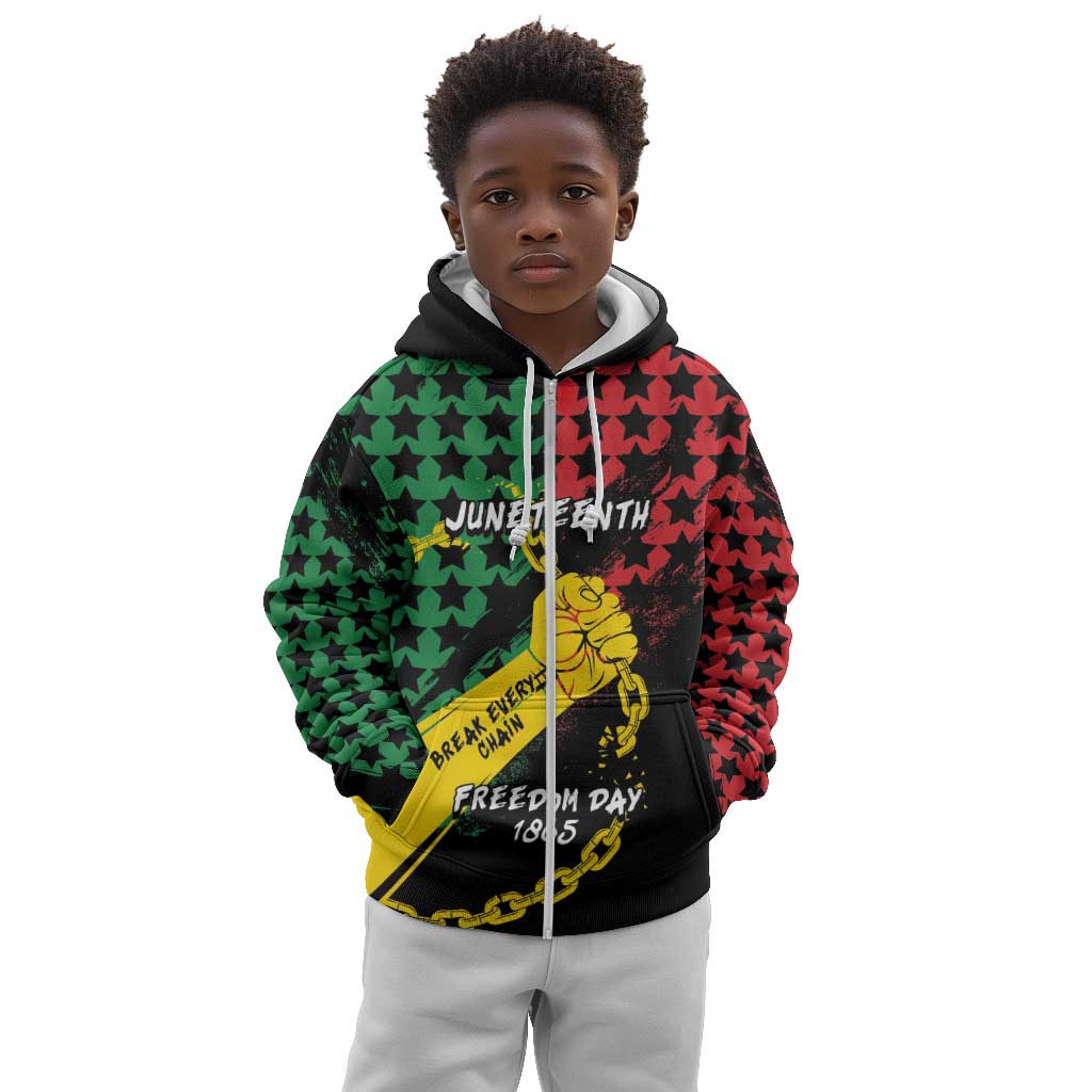 Personalized Juneteenth 1865 Kid Hoodie Break Every Chain