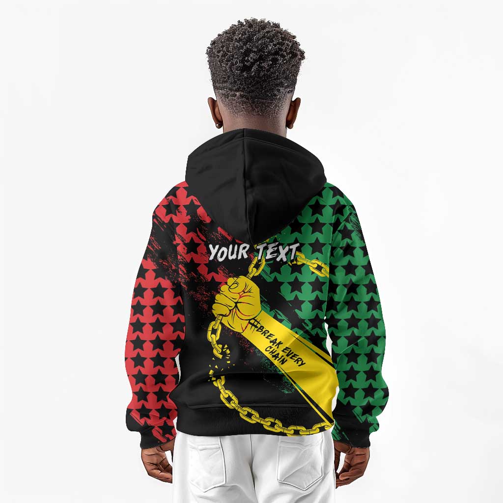 Personalized Juneteenth 1865 Kid Hoodie Break Every Chain