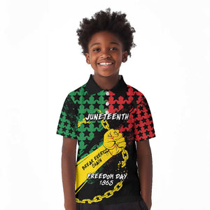 Personalized Juneteenth 1865 Kid Polo Shirt Break Every Chain