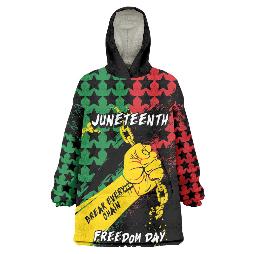 Personalized Juneteenth 1865 Kid Wearable Blanket Hoodie Break Every Chain