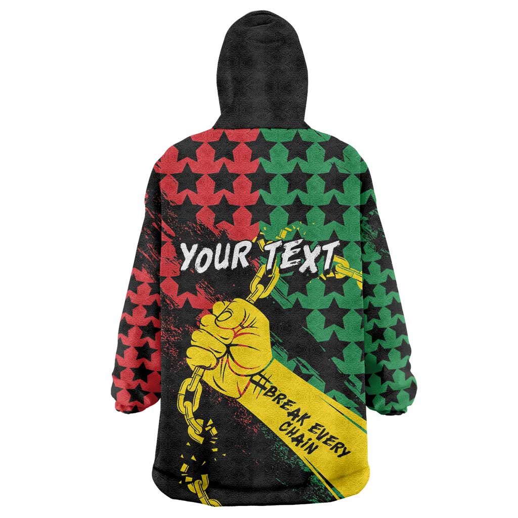 Personalized Juneteenth 1865 Kid Wearable Blanket Hoodie Break Every Chain