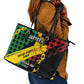 Juneteenth 1865 Leather Tote Bag Break Every Chain