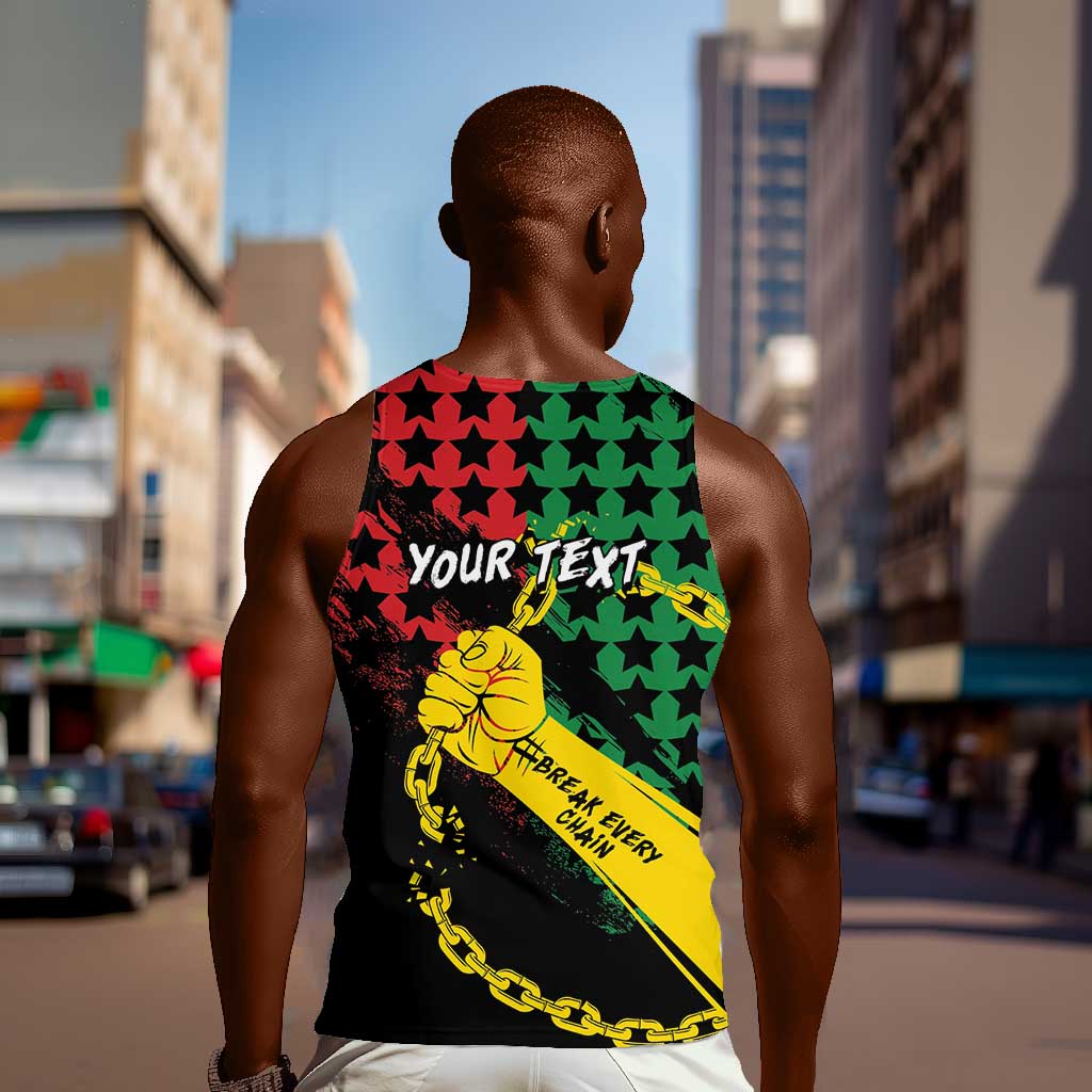 Personalized Juneteenth 1865 Men Tank Top Break Every Chain