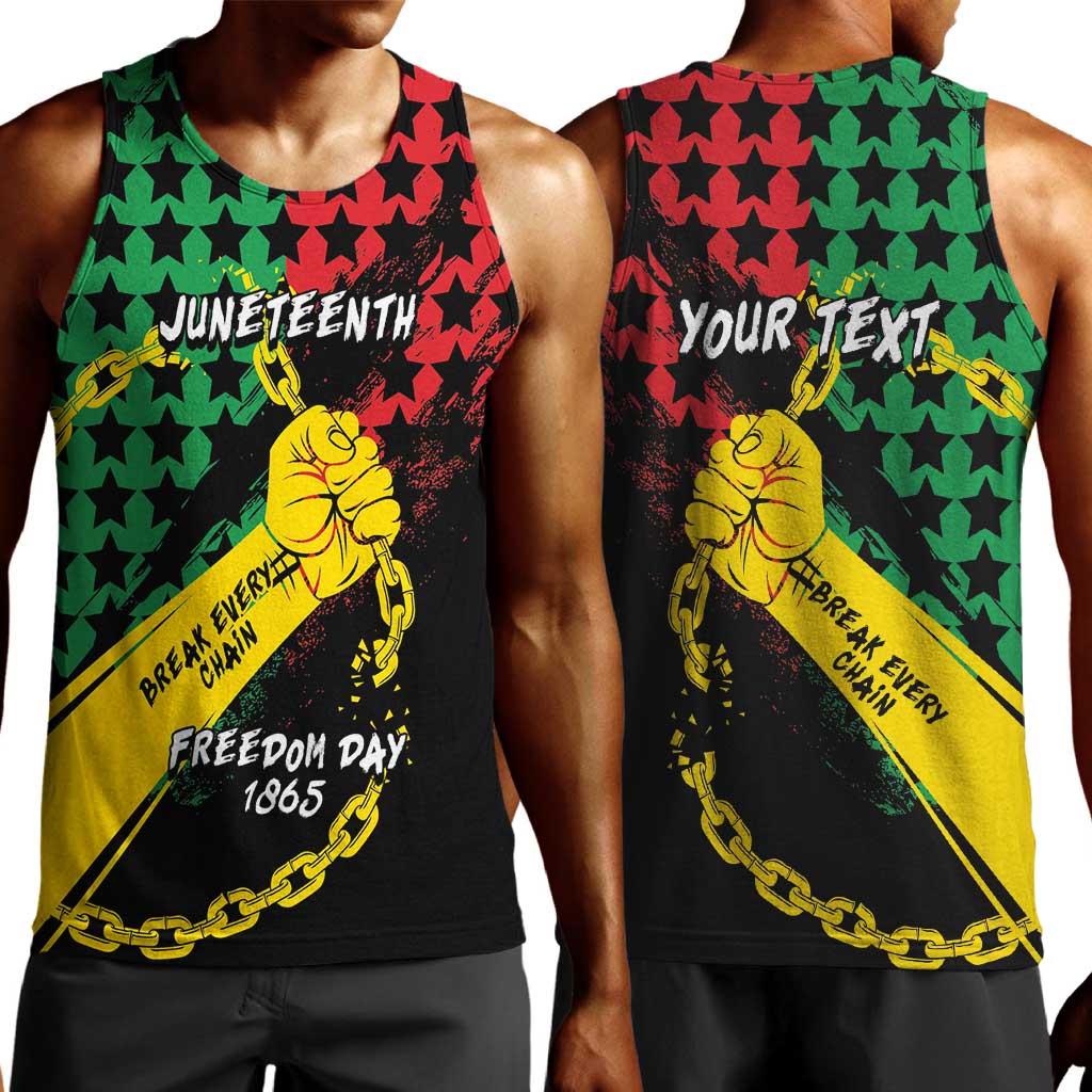 Personalized Juneteenth 1865 Men Tank Top Break Every Chain