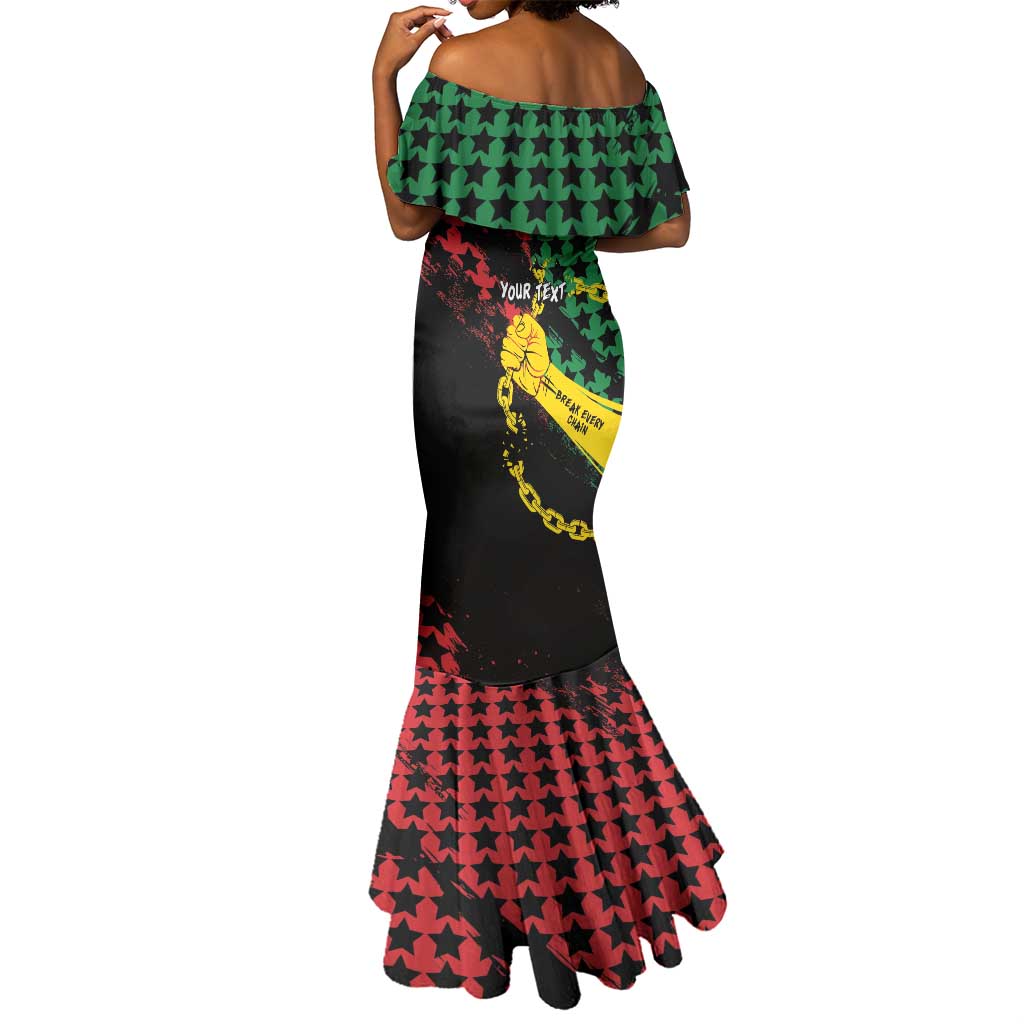 Personalized Juneteenth 1865 Mermaid Dress Break Every Chain