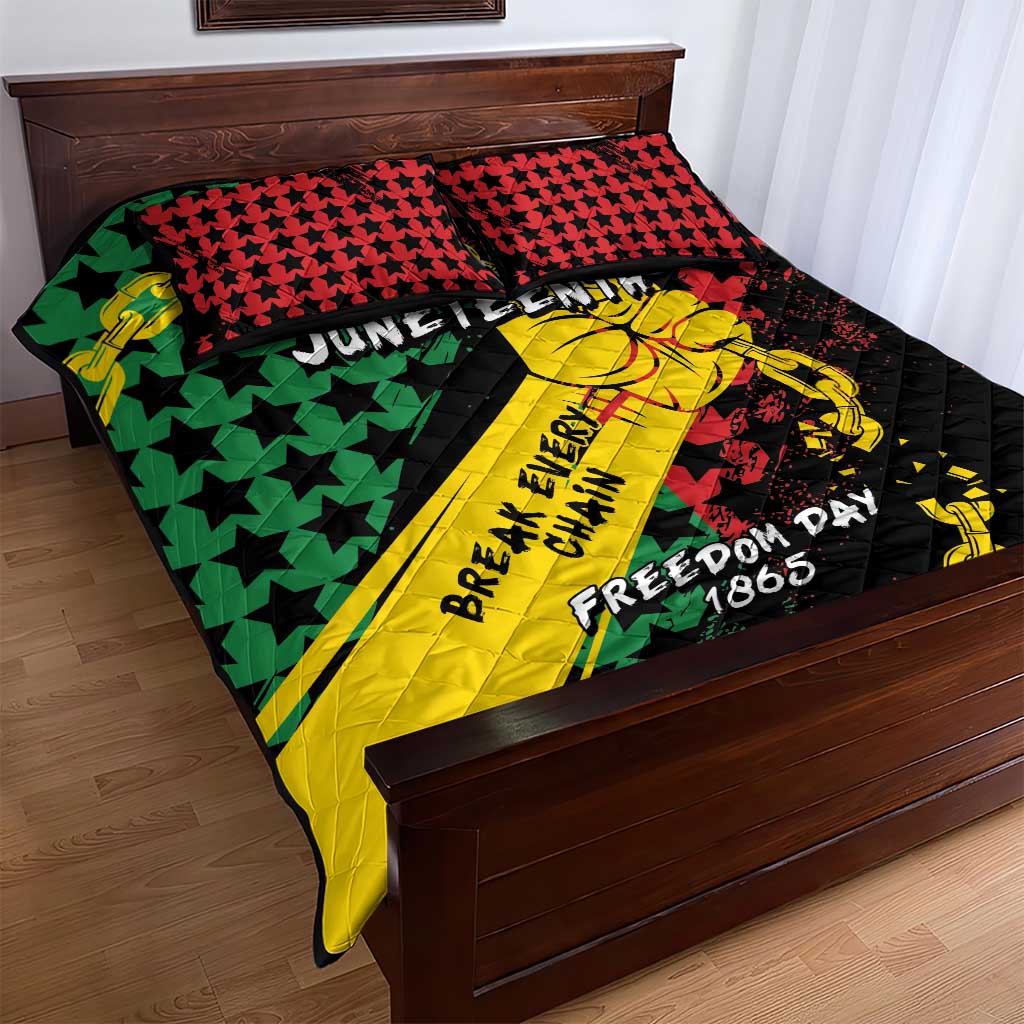 Juneteenth 1865 Quilt Bed Set Break Every Chain