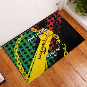Juneteenth 1865 Rubber Doormat Break Every Chain