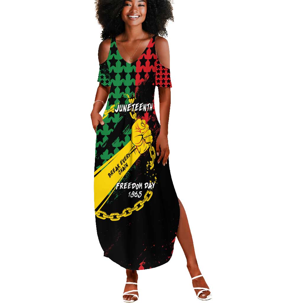 Personalized Juneteenth 1865 Summer Maxi Dress Break Every Chain