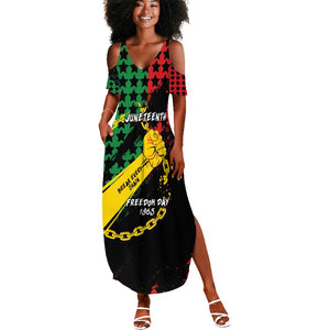 Personalized Juneteenth 1865 Summer Maxi Dress Break Every Chain
