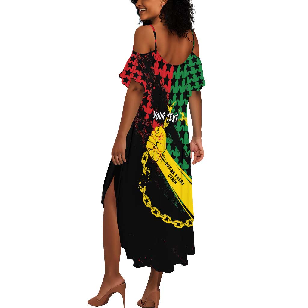 Personalized Juneteenth 1865 Summer Maxi Dress Break Every Chain