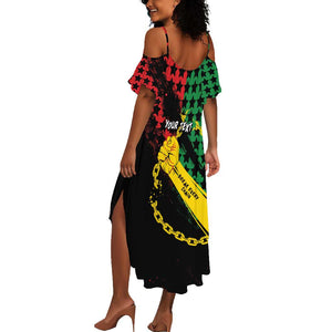 Personalized Juneteenth 1865 Summer Maxi Dress Break Every Chain