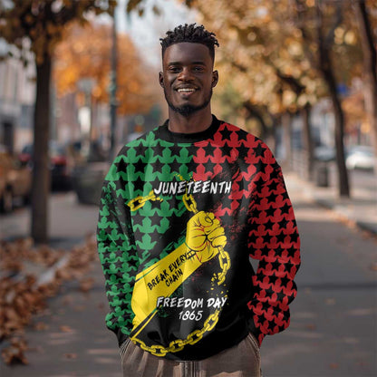 Personalized Juneteenth 1865 Sweatshirt Break Every Chain