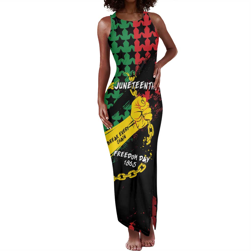 Personalized Juneteenth 1865 Tank Maxi Dress Break Every Chain