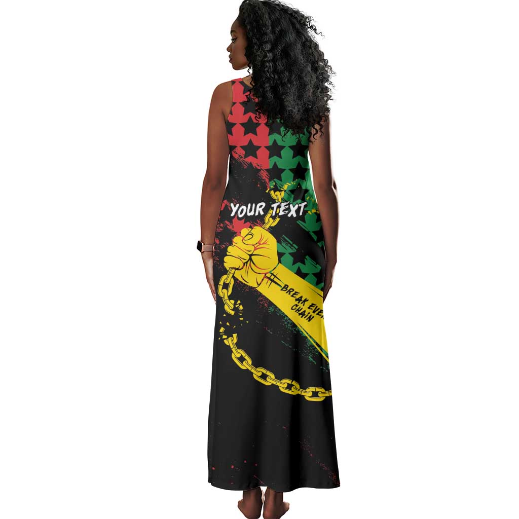 Personalized Juneteenth 1865 Tank Maxi Dress Break Every Chain