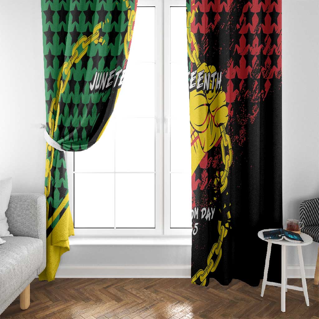 Juneteenth 1865 Window Curtain Break Every Chain