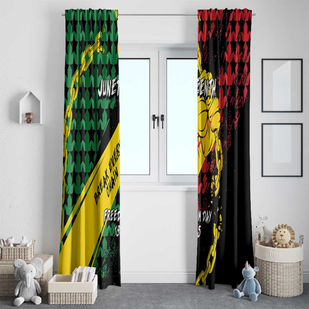 Juneteenth 1865 Window Curtain Break Every Chain
