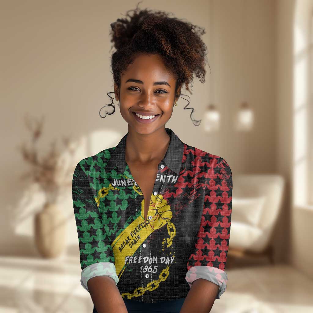 Personalized Juneteenth 1865 Women Casual Shirt Break Every Chain