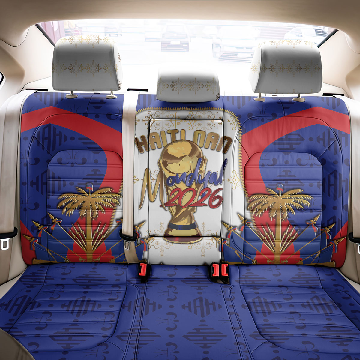 Haiti Nan Mondyal 2026 Back Car Seat Cover Road To Glory