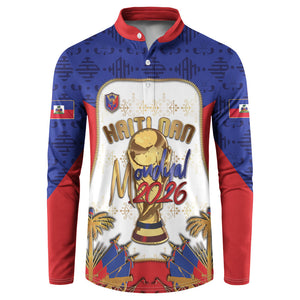 Custom Haiti Nan Mondyal 2026 Button Sweatshirt Road To Glory