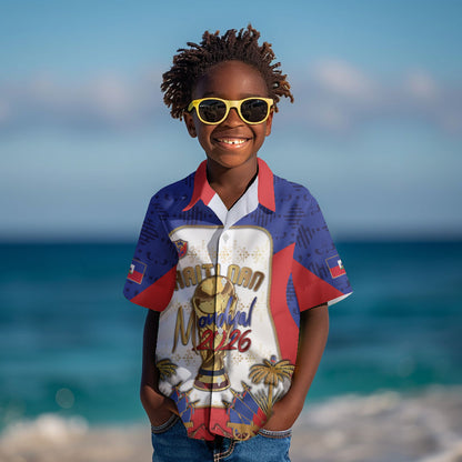 Custom Haiti Nan Mondyal 2026 Kid Hawaiian Shirt Road To Glory