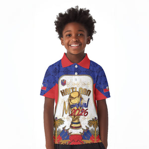 Custom Haiti Nan Mondyal 2026 Kid Polo Shirt Road To Glory
