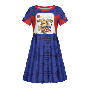 Custom Haiti Nan Mondyal 2026 Kid Short Sleeve Dress Road To Glory