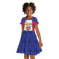 Custom Haiti Nan Mondyal 2026 Kid Short Sleeve Dress Road To Glory