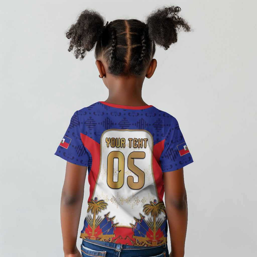 Custom Haiti Nan Mondyal 2026 Kid T shirt Road To Glory