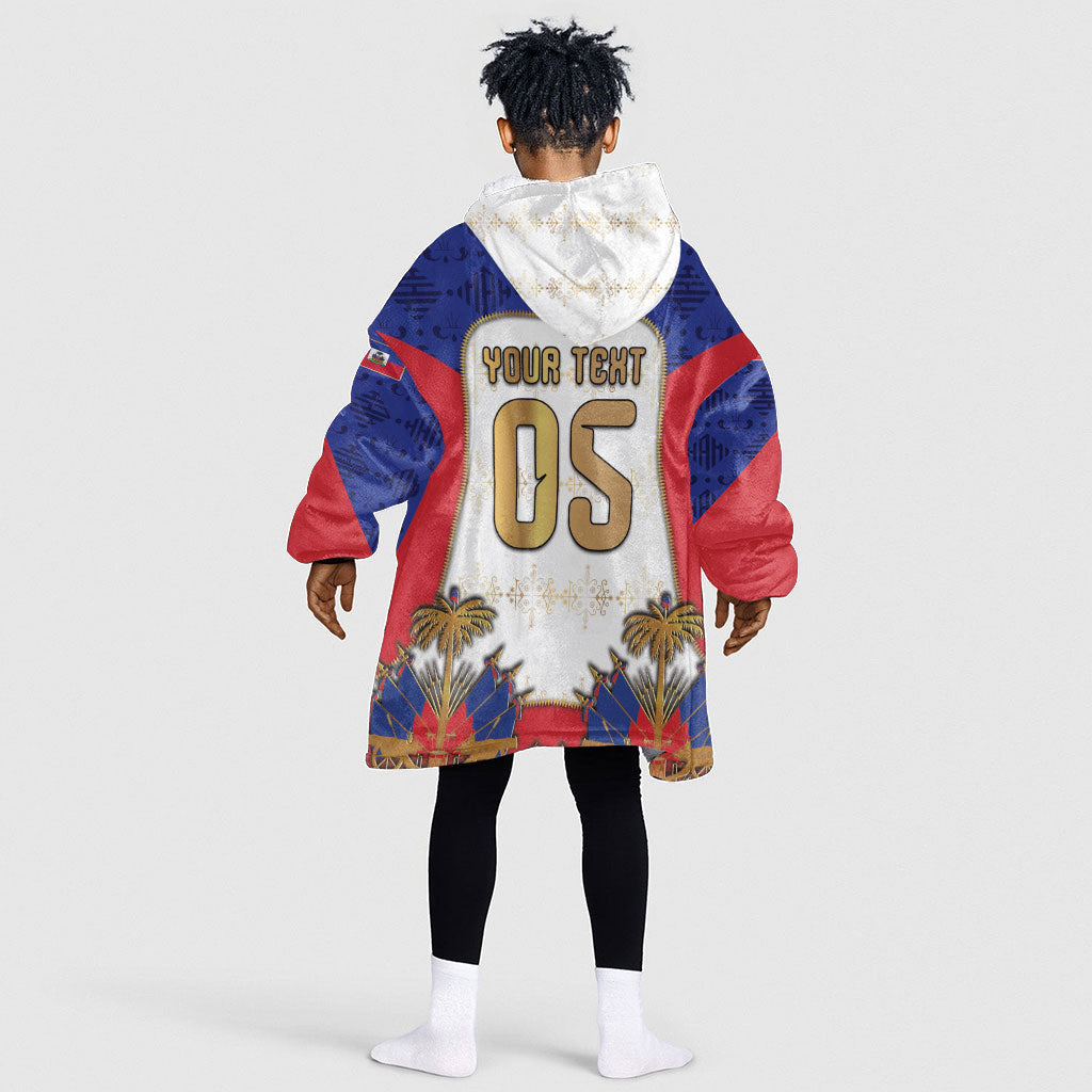Custom Haiti Nan Mondyal 2026 Kid Wearable Blanket Hoodie Road To Glory