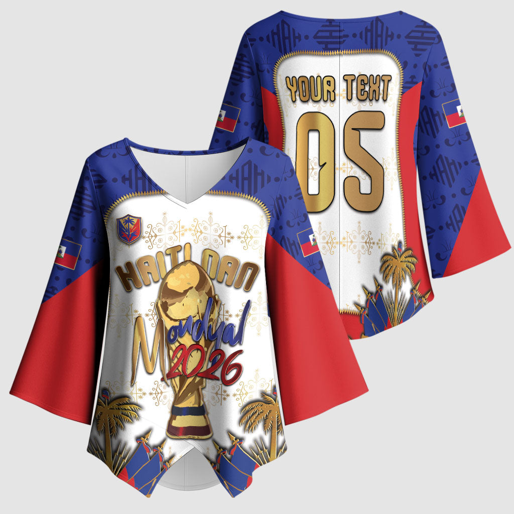 Custom Haiti Nan Mondyal 2026 Kimono Sleeve Blouse Road To Glory