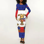 Custom Haiti Nan Mondyal 2026 Long Sleeve Bodycon Dress Road To Glory