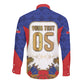 Custom Haiti Nan Mondyal 2026 Long Sleeve Button Shirt Road To Glory