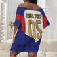 Custom Haiti Nan Mondyal 2026 Off Shoulder Short Dress Road To Glory