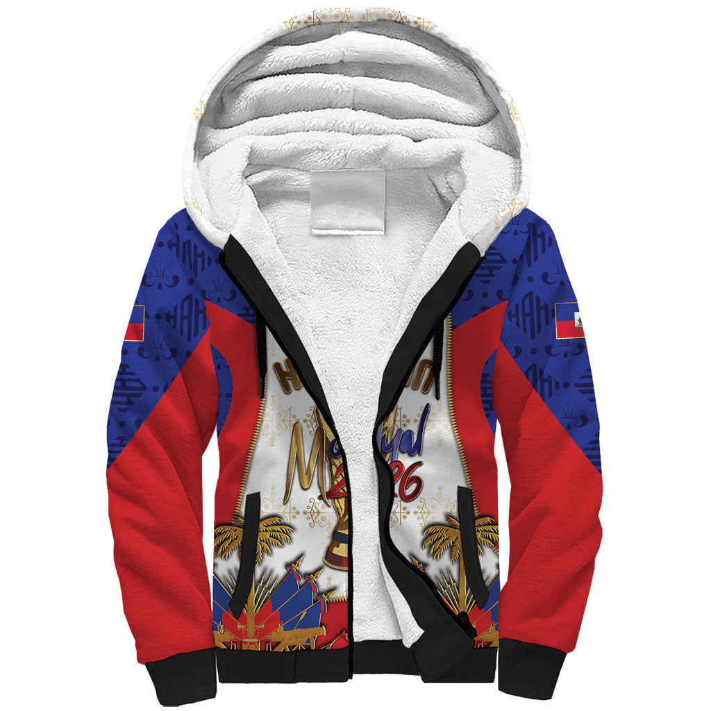 Custom Haiti Nan Mondyal 2026 Sherpa Hoodie Road To Glory
