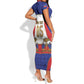 Custom Haiti Nan Mondyal 2026 Short Sleeve Bodycon Dress Road To Glory