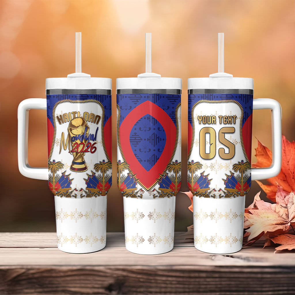 Custom Haiti Nan Mondyal 2026 Tumbler With Handle Road To Glory