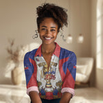 Custom Haiti Nan Mondyal 2026 Women Casual Shirt Road To Glory