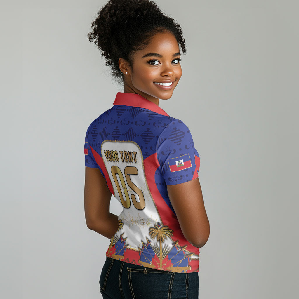 Custom Haiti Nan Mondyal 2026 Women Polo Shirt Road To Glory