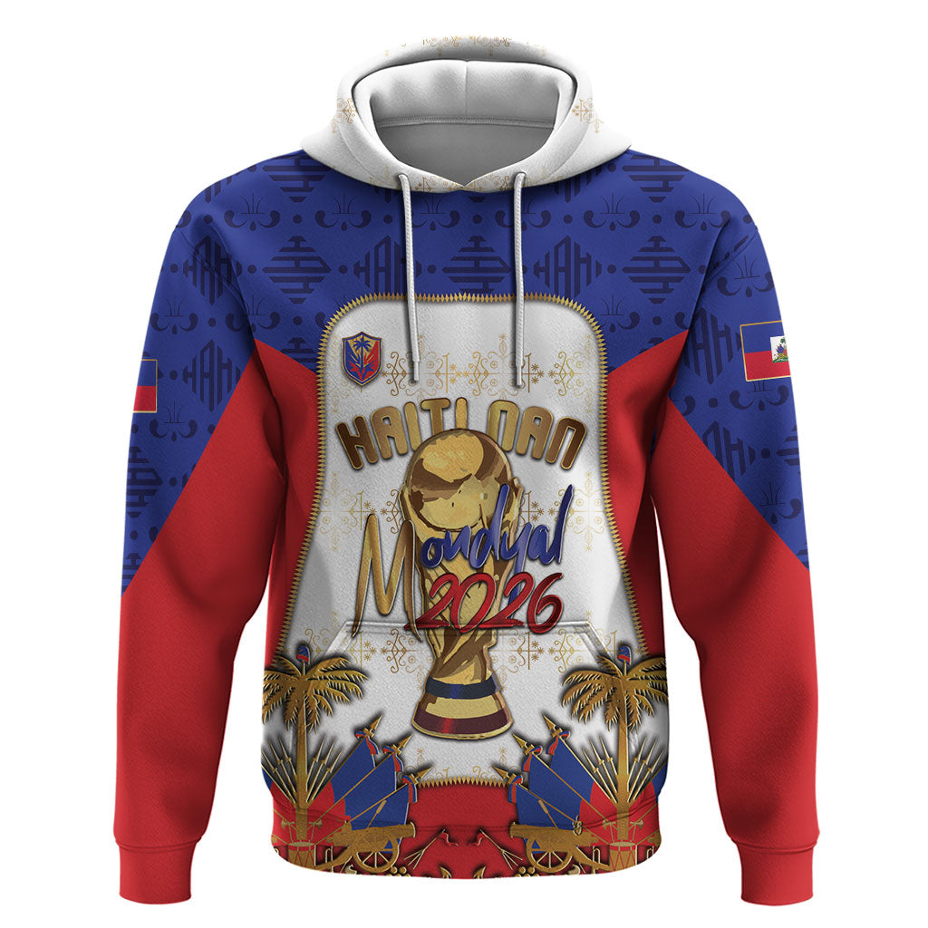 Custom Haiti Nan Mondyal 2026 Zip Hoodie Road To Glory