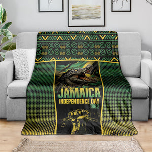 Jamaica Independence Day Blanket Crocodile Broken Chain Freedom