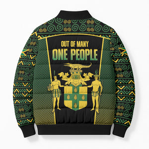 Jamaica Independence Day Bomber Puffer Jacket Crocodile Broken Chain Freedom