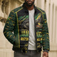 Jamaica Independence Day Bomber Puffer Jacket Crocodile Broken Chain Freedom