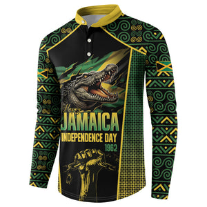 Jamaica Independence Day Button Sweatshirt Crocodile Broken Chain Freedom
