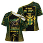 Jamaica Independence Day Cross Shoulder Shirt Crocodile Broken Chain Freedom