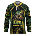 Jamaica Independence Day Hockey Jersey Crocodile Broken Chain Freedom