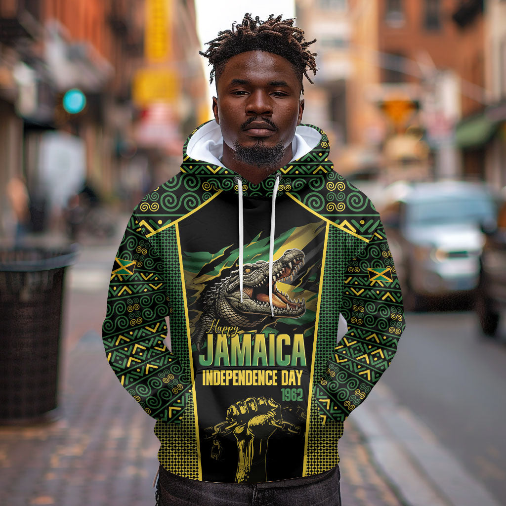 Jamaica Independence Day Hoodie Crocodile Broken Chain Freedom